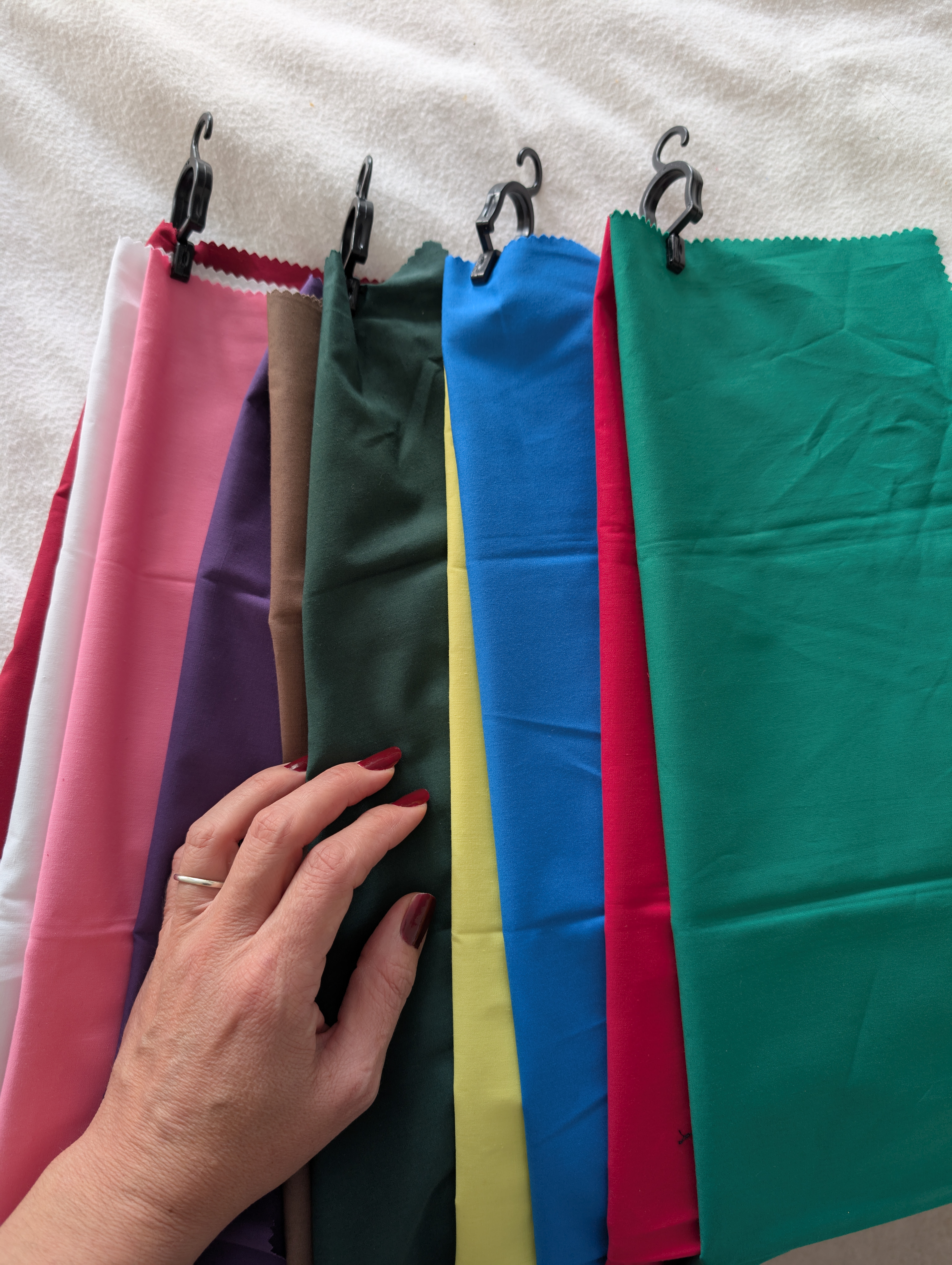 Hue & You — Colour Draping service set-up with drape fabrics and palette fans