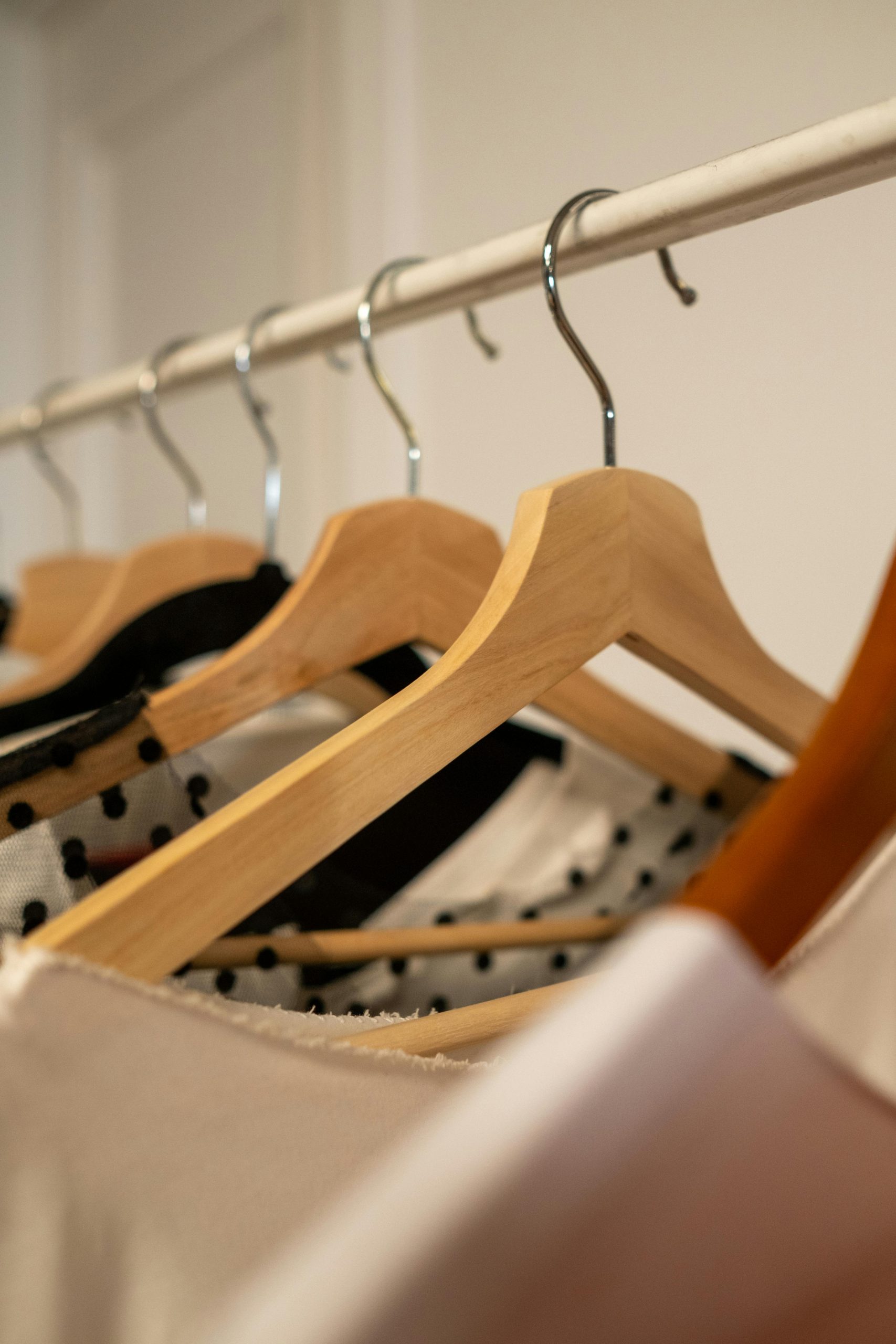 Colour analysis and wardrobe styling Oxfordshire, clothes rail with colour palette